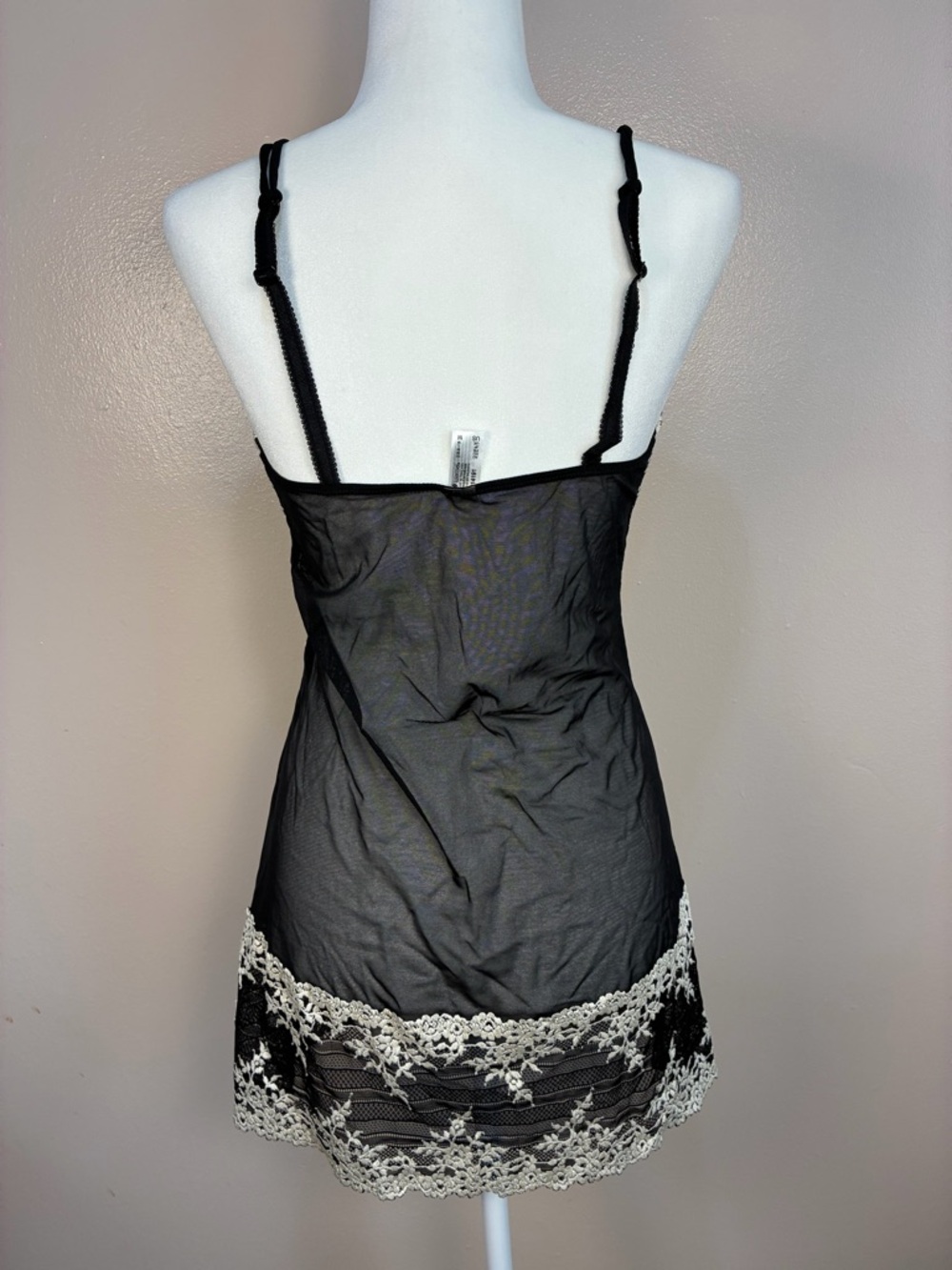 Wacoal Embrace Lace Mesh Lingerie Slip Dress Chemise Whimsygoth - Picture 5 of 10
